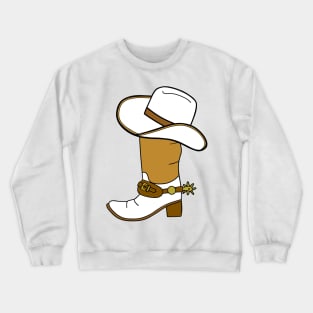 COWBOY Style Cowboy Boots Cowboy Hat Crewneck Sweatshirt